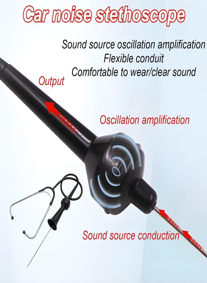 Bittwee Automotive Mechanics Stethoscope, Diagnostic Car Hearing Engine Tool, Sensitive Vehicle Listening Kit for Sound Noise Detection Accessories, Universal for Motorcycles Sedans Trucks - Image 4