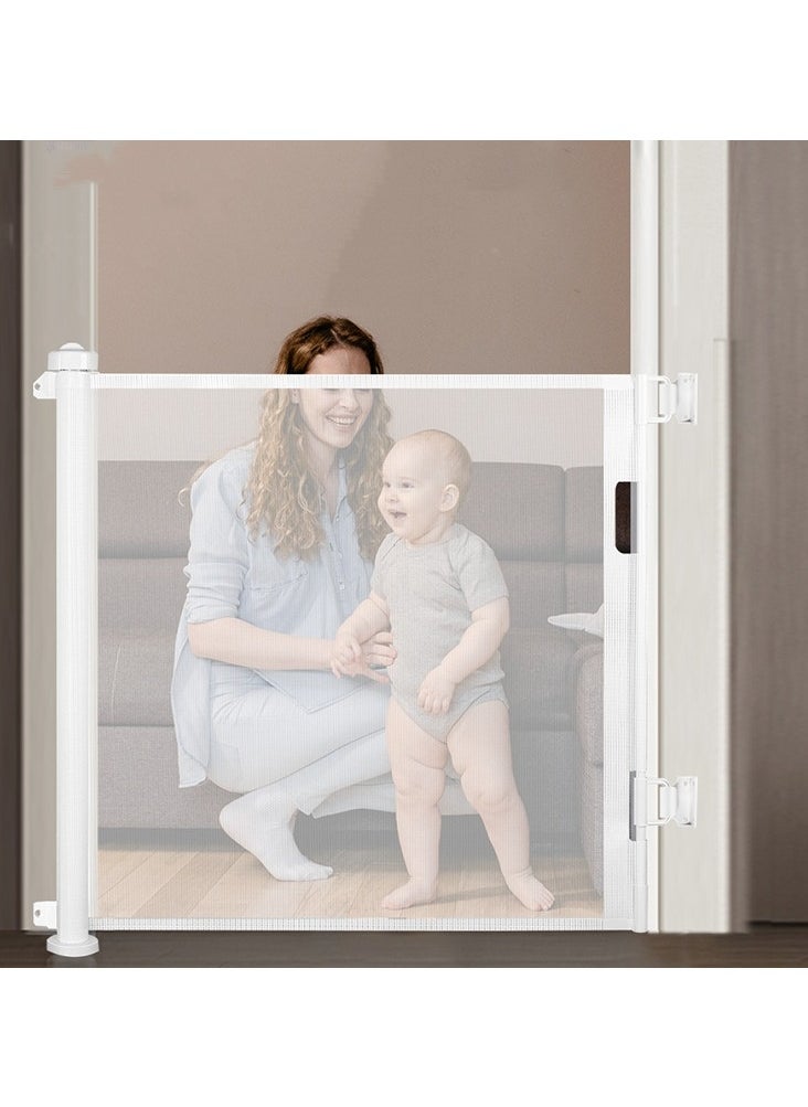 Generic Stairway Automatic Retractable Gate Fences Children'S Fences Pet Fences Protective Fences Baby Safety Gates Protective Gates (150*86cm)  - Image 2