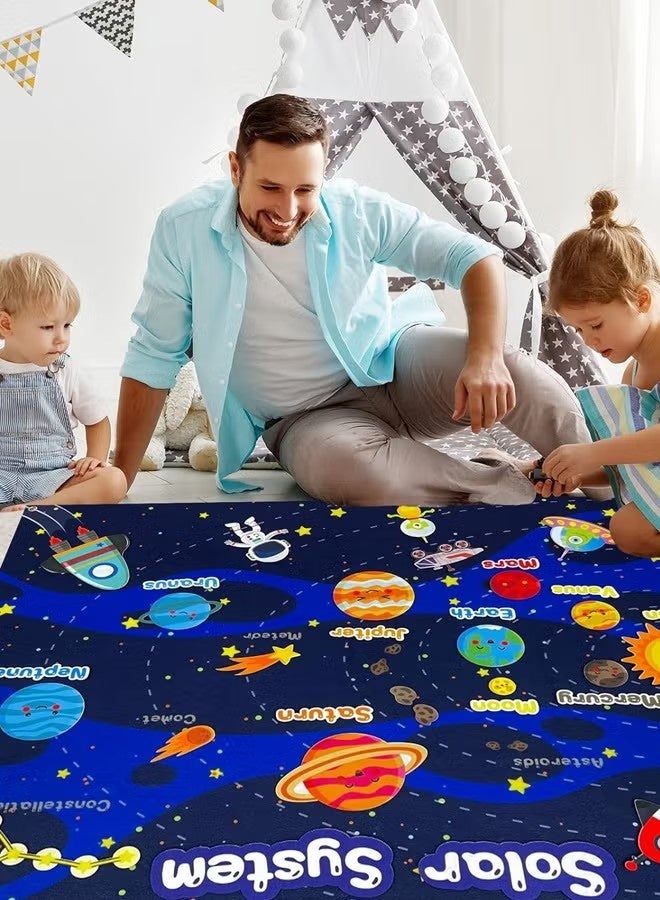 Ailily Felt Universe Flannel Board Story Set, 40Pcs Solar System Planets Toys for Kids Preschool Early Learning Interactive Storytelling Play Kit, Reusable Wall Hanging Space Toys Gift for Toddlers - Image 4