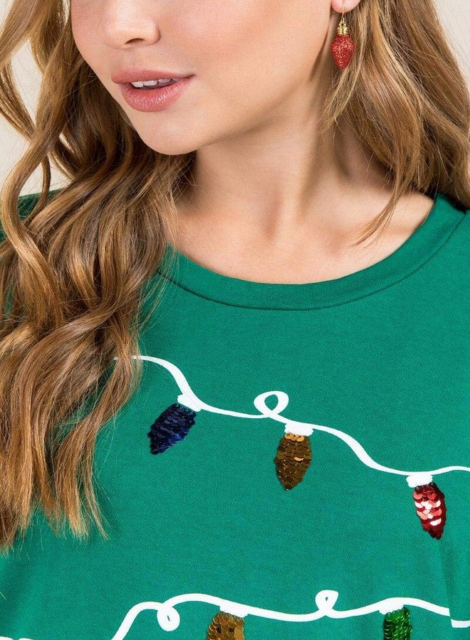NLCAC 6 Pairs Christmas Earrings Xmas Holiday Present Bow Earrings Bulb Drop Dangle Earrings Christmas Party Jewelry - Image 3