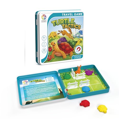 SmartGames Turtle Tactics Metal Box Travel Game with 48 Challenges for Ages 5 - Adult - Image 1