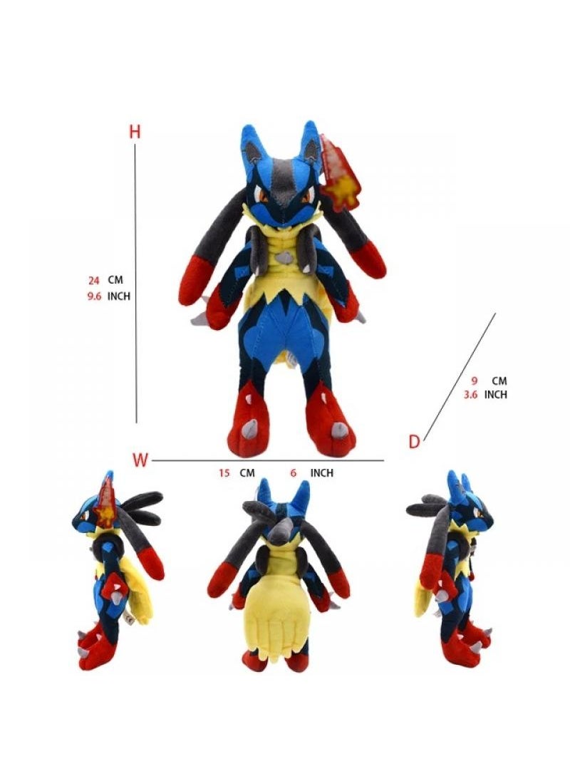 Y&D 4-Piece Pocket Monsters Figure Lucario Plush Toys Set  - Image 3