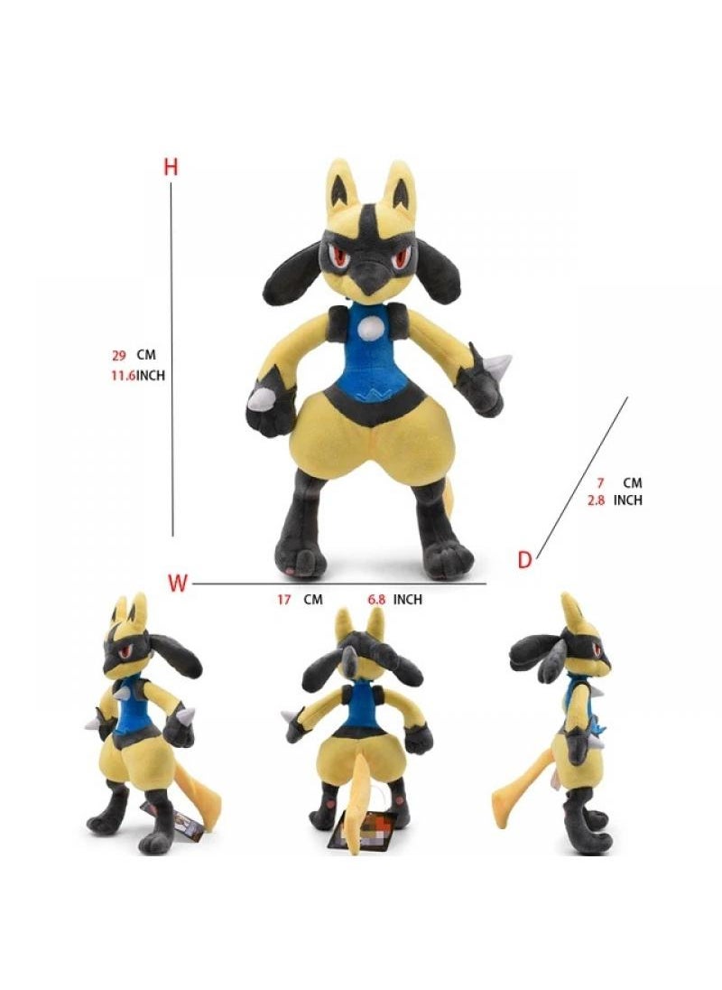 Y&D 4-Piece Pocket Monsters Figure Lucario Plush Toys Set  - Image 2