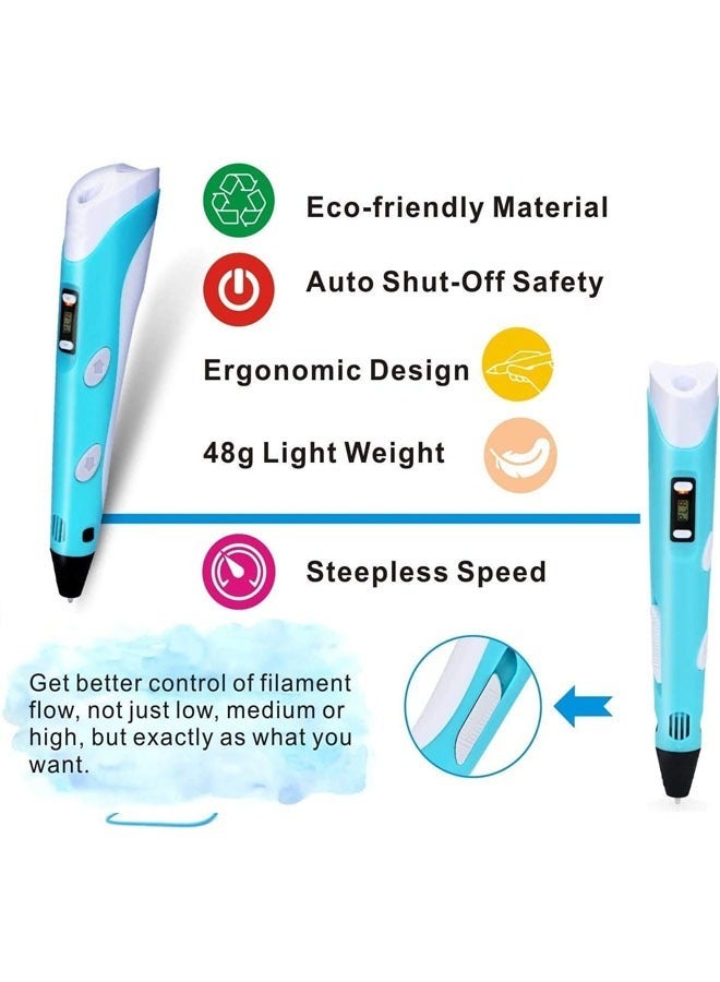 Generic 3D Printing Pen Starter Kit 3D Pen PLA Filament Project Guide and Charger  - Image 4