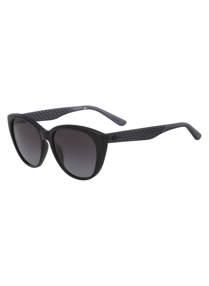LACOSTE نظارة شمسية نسائية مستطيلة الشكل مقاومة للأشعة فوق البنفسجية L832S-001-5417 - مقاس العدسة: 54 - أسود - Image 2