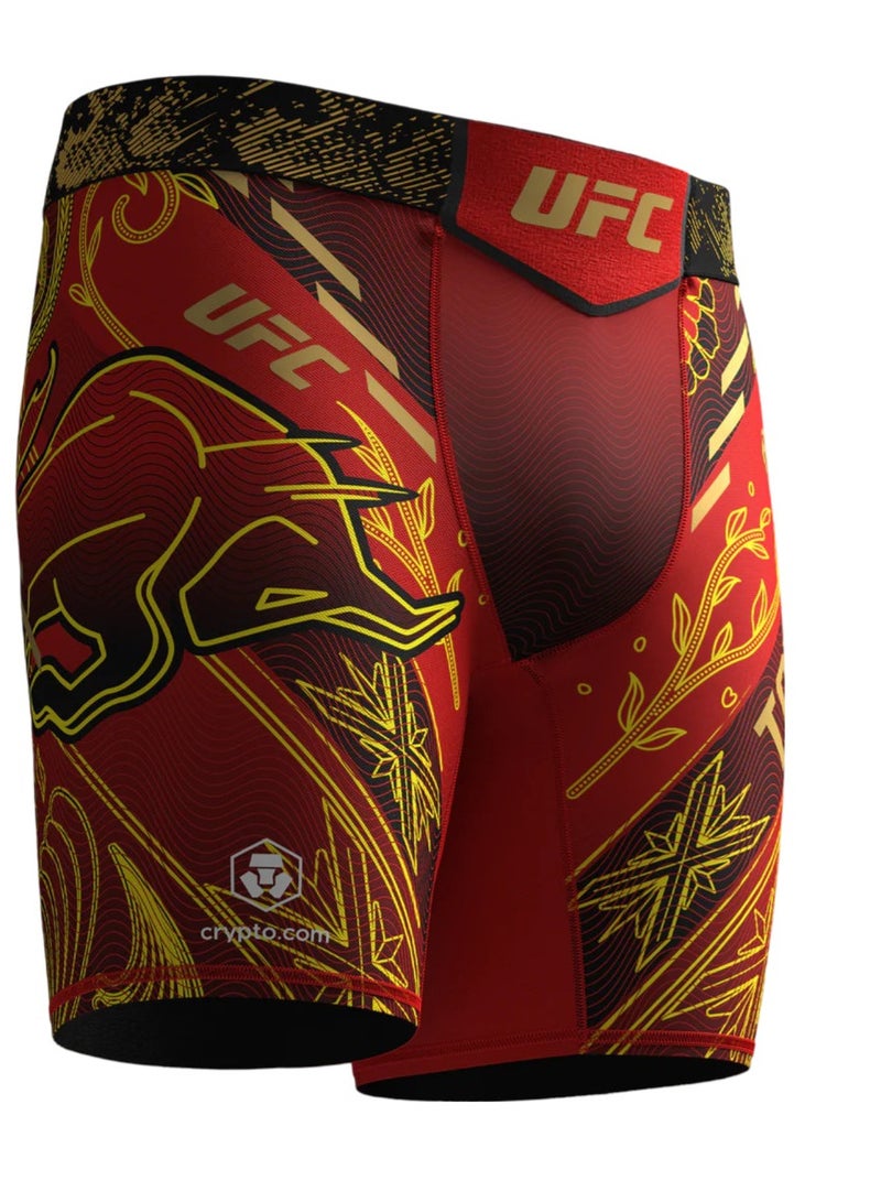 VENUM UFC UNRIVALED BY VENUM ILIA TOPURIA VALE TUDO SHORT RED/GOLD - Image 2