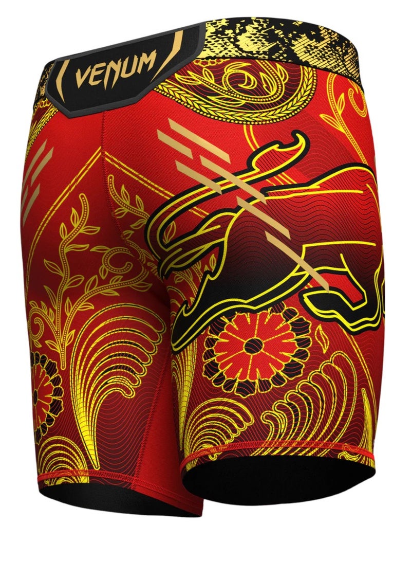 VENUM UFC UNRIVALED BY VENUM ILIA TOPURIA VALE TUDO SHORT RED/GOLD - Image 3