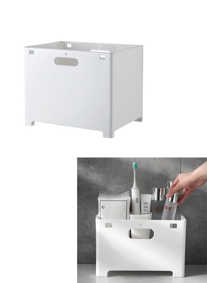 إزدنك سلة غسيل للحمام قابلة للطي على الحائط ، سلة تخزين ملابس قذرة ، حقيبة غسيل قابلة للطي ، منظم غسيل للحمام - Image 1