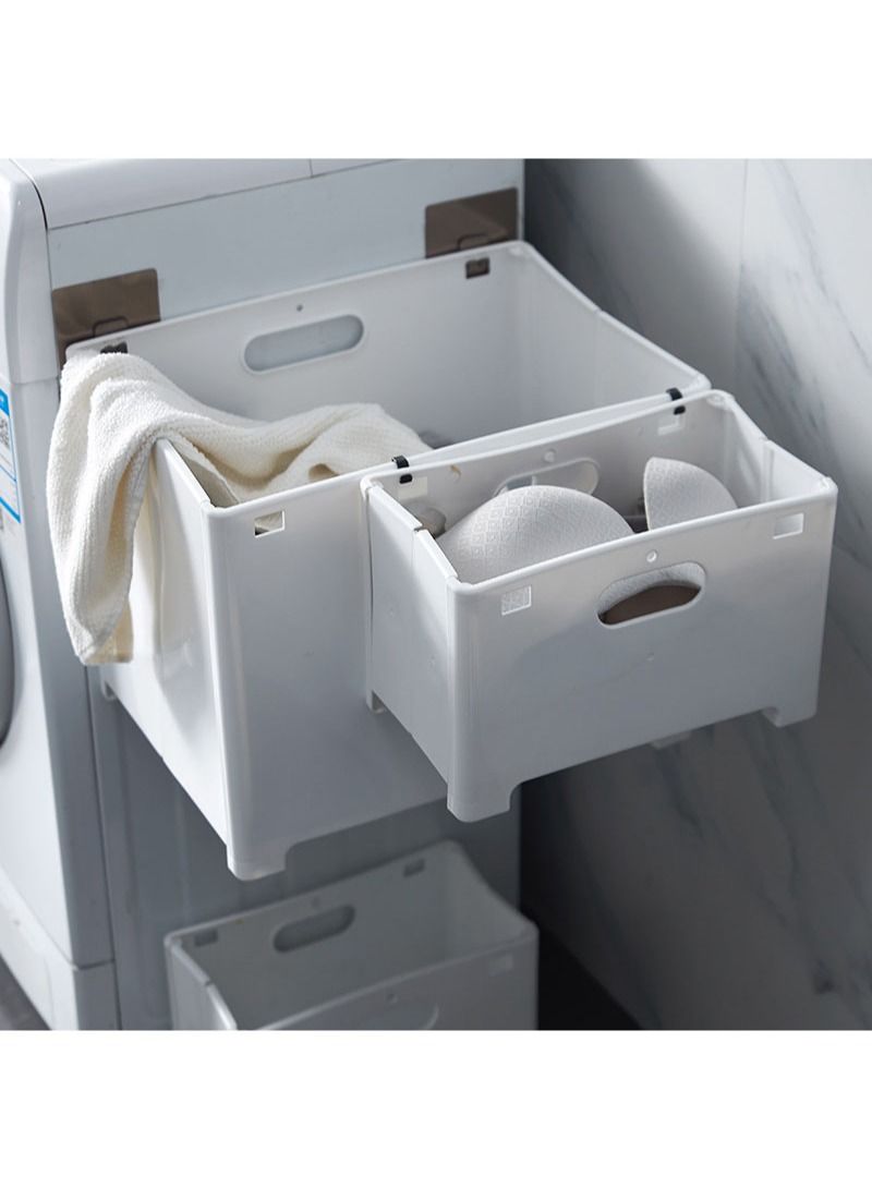إزدنك سلة غسيل للحمام قابلة للطي على الحائط ، سلة تخزين ملابس قذرة ، حقيبة غسيل قابلة للطي ، منظم غسيل للحمام - Image 3