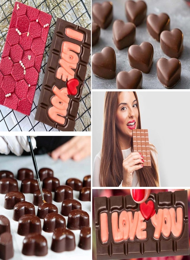 MoldBerry مجموعة قوالب شوكولاتة سيليكون من مولدبيري، 3 قطع | صينية حلوى عيد الحب + قالب كنافة + قالب قلوب صغيرة بـ 55 تجويفًا | صينية مرنة غير لاصقة للخبز وصنع الحلوى - Image 3