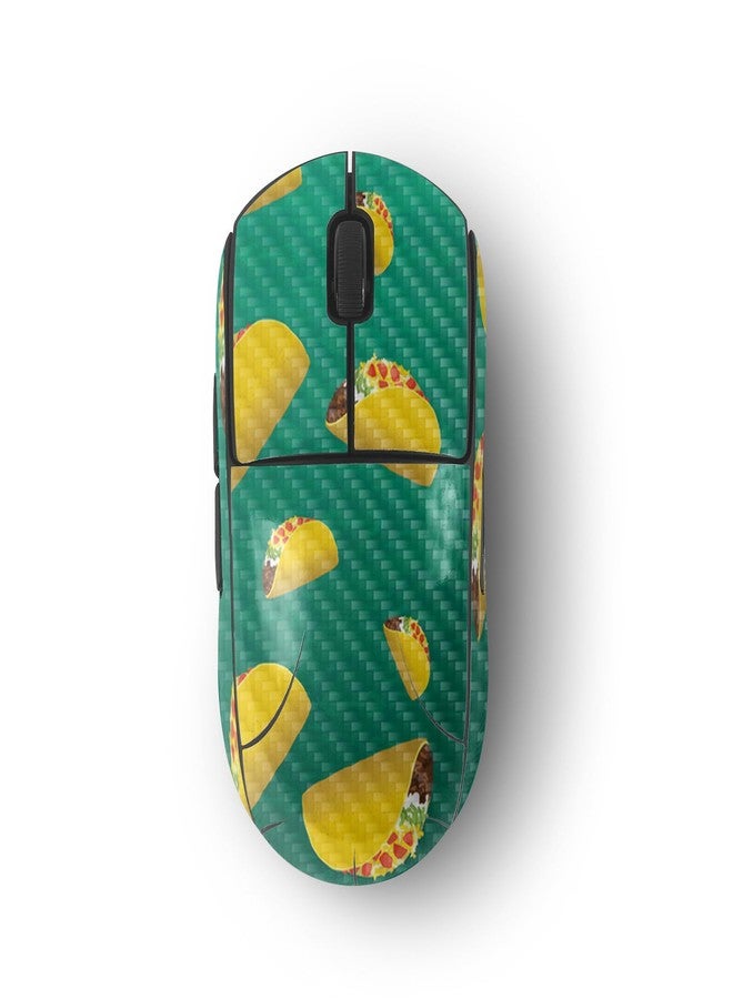MIGHTY SKINS MightySkins Carbon Fiber Skin Compatible with Logitech G Pro Wireless Gaming Mouse - Tacos | Protective, Durable Textured Carbon Fiber Finish | Easy to Apply, Remove, and Change Styles - Image 1