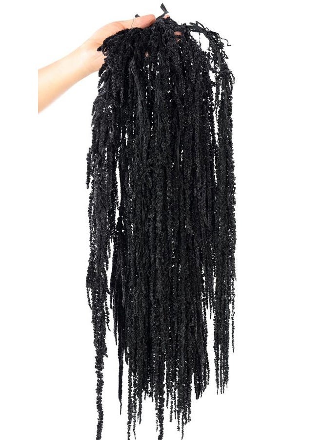 Jtoder 5Pcs Dried Amaranthus Hanging Flowers, Natural Preserved Flower for Wedding Arch, Exhibition, Wall Hanging Lover Tears, Floral Arrangement, Home Decor (Black, 24") - Image 1