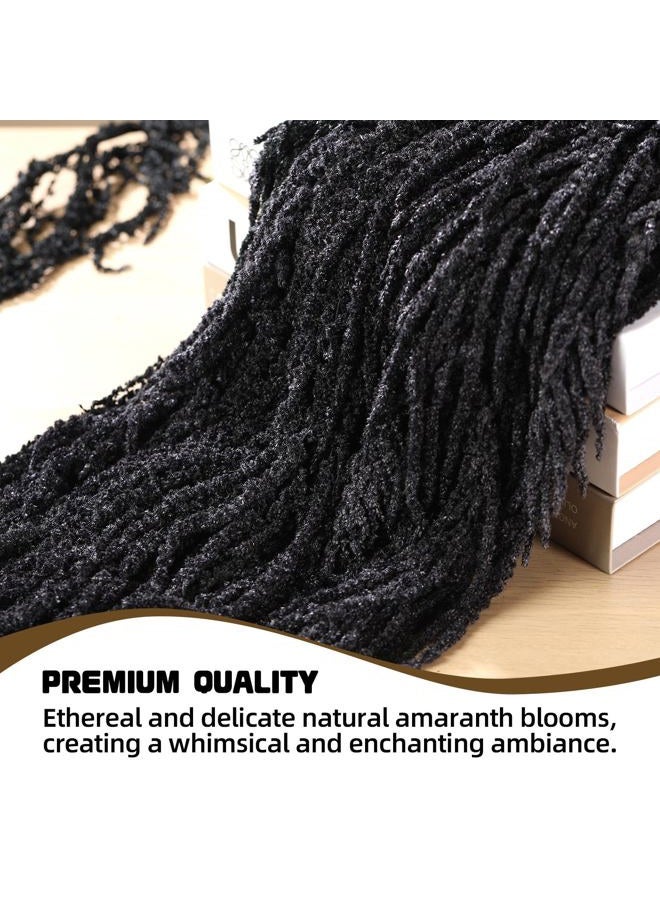 Jtoder 5Pcs Dried Amaranthus Hanging Flowers, Natural Preserved Flower for Wedding Arch, Exhibition, Wall Hanging Lover Tears, Floral Arrangement, Home Decor (Black, 24") - Image 4