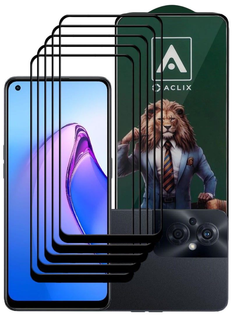 ACLIX 5 Pieces Antistatic ESD Dustproof Premium Quality High Definition Tempered Glass Screen Protector Designed For Oppo Reno8 Z - Image 1