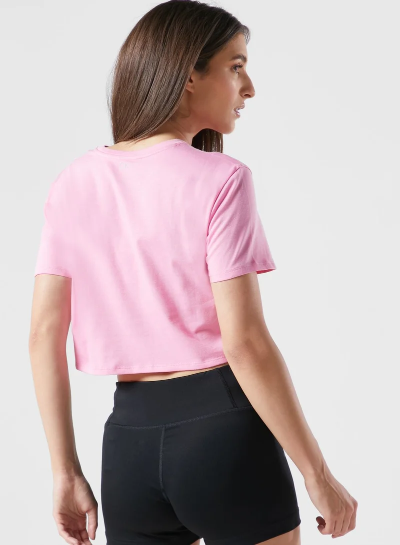 Calvin Klein Sports Logo Cropped T-Shirt