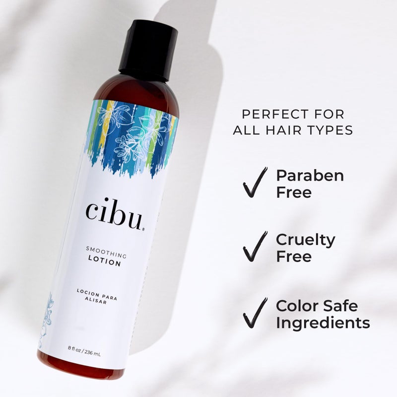 Cibu Smoothing Lotion | Styling Cream for Straightening Hair | At Home Smoothing Treatment | Anti Frizz Creme | Hair Straightener | Flyaway Smoother | 8 Ounces - Image 3