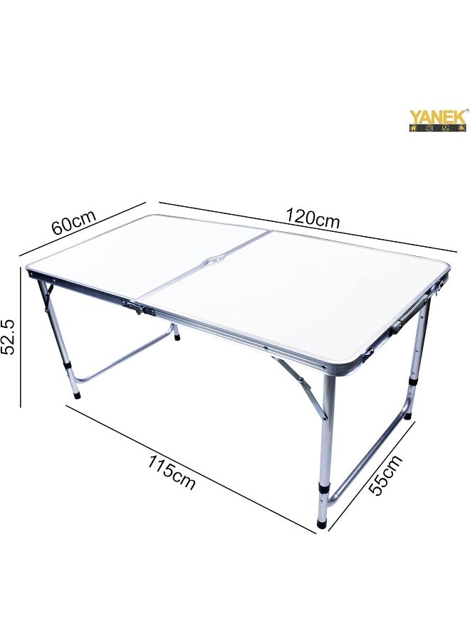 YANEK YANEK Folding Camping Table with 4 Foldable Chairs Set  - Image 3