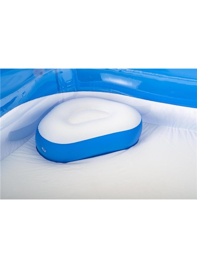 POOL INFLT FAMLY-2.13m x 2.07m x 69cm-Inflatable Pool for Kids and Adults, Inflatable Swimming Pool Oversized Thickened Family Swimming Pool for Toddlers, Outdoor, Garden, Backyard, Summer Water Party.  - Image 3