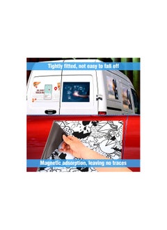 SYOSI Rewritable Magnetic Message Writing Board, Blank Magnetic Car Signs, Rounded Corners Blank Car Magnet Set for Advertise Business, Cover Company Logo (for Hoa)(12"X 17",11.7" X 8.27")(4 Pack )  - Image 2