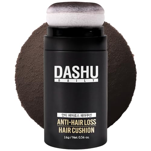 Dashu داشو وسادة شعر يومية لتساقط الشعر والشعر الرقيق لون شعر مؤقت لتغطية الشعر الرمادي مسحوق إخفاء الجذور لخط الشعر مقاوم للماء لتغطية البقع الصلعاء للرجال 056 أونصة بني - Image 1