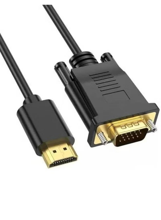HDMI Male to VGA Male Adapter Cable – 1.8m Converter Lead for Laptop, PC, Projector, HDTV Monitor (Plug  Play) - Image 4