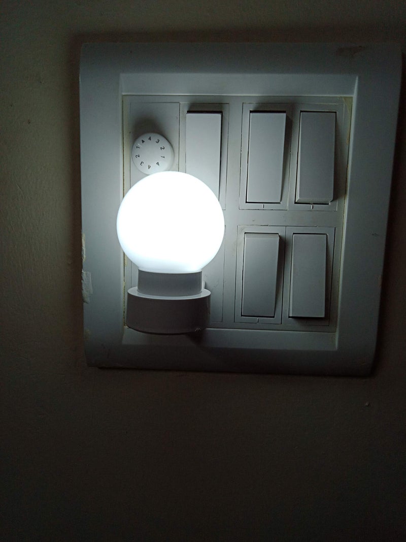 M2 Look مصباح LED ليلي مدمج في مقبس الحائط M2 لتزيين غرفة النوم والمنزل 5 وات (أبيض، عبوة من 1) - Image 4