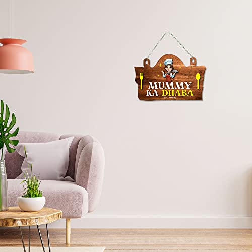 Artvibes Mummy Ka Dhaba Printed Wooden Wall Art For Cafe | Kitchen | Restaurants | Quotes Decor Item | Kitchen Quotes Wall Hanging | Wall Illustrations | Modern Artwork | Gift Items (WH_3701NNV) - Image 4