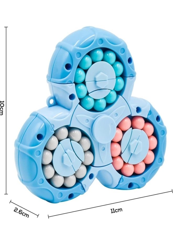 ZINLEY Magic Bean Rotating Cube Toy - 2-in-1 Spinner & Bead Puzzle Fidget Toy for Kids & Adults | Sensory Stress Relief, Anxiety Gift, Educational Handheld Brain Game, Desk & Party Favor - Image 2