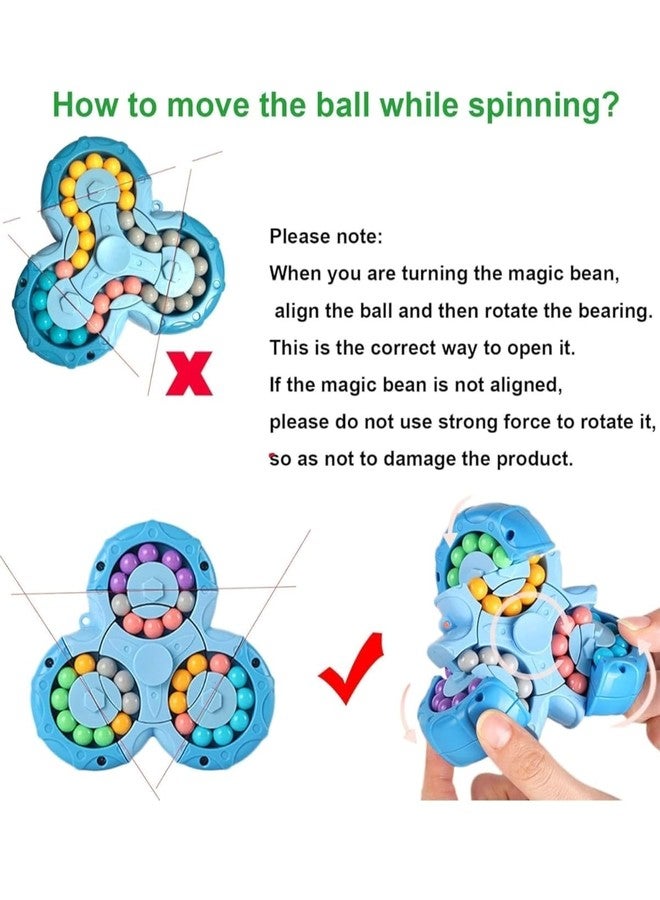ZINLEY Magic Bean Rotating Cube Toy - 2-in-1 Spinner & Bead Puzzle Fidget Toy for Kids & Adults | Sensory Stress Relief, Anxiety Gift, Educational Handheld Brain Game, Desk & Party Favor - Image 5
