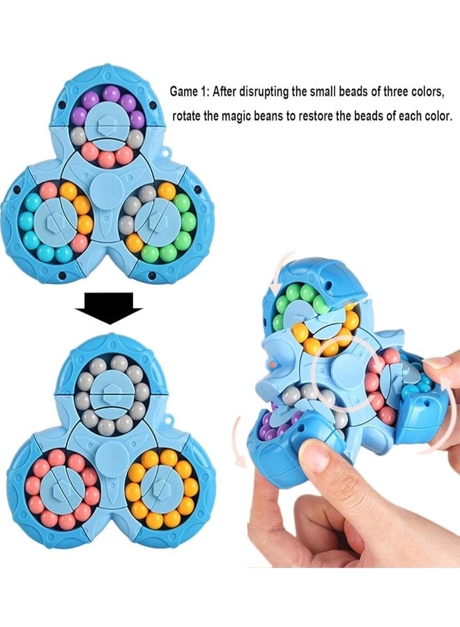 ZINLEY Magic Bean Rotating Cube Toy - 2-in-1 Spinner & Bead Puzzle Fidget Toy for Kids & Adults | Sensory Stress Relief, Anxiety Gift, Educational Handheld Brain Game, Desk & Party Favor - Image 3