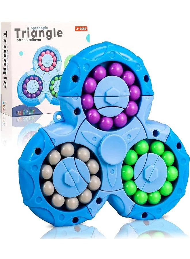 ZINLEY Magic Bean Rotating Cube Toy - 2-in-1 Spinner & Bead Puzzle Fidget Toy for Kids & Adults | Sensory Stress Relief, Anxiety Gift, Educational Handheld Brain Game, Desk & Party Favor - Image 1