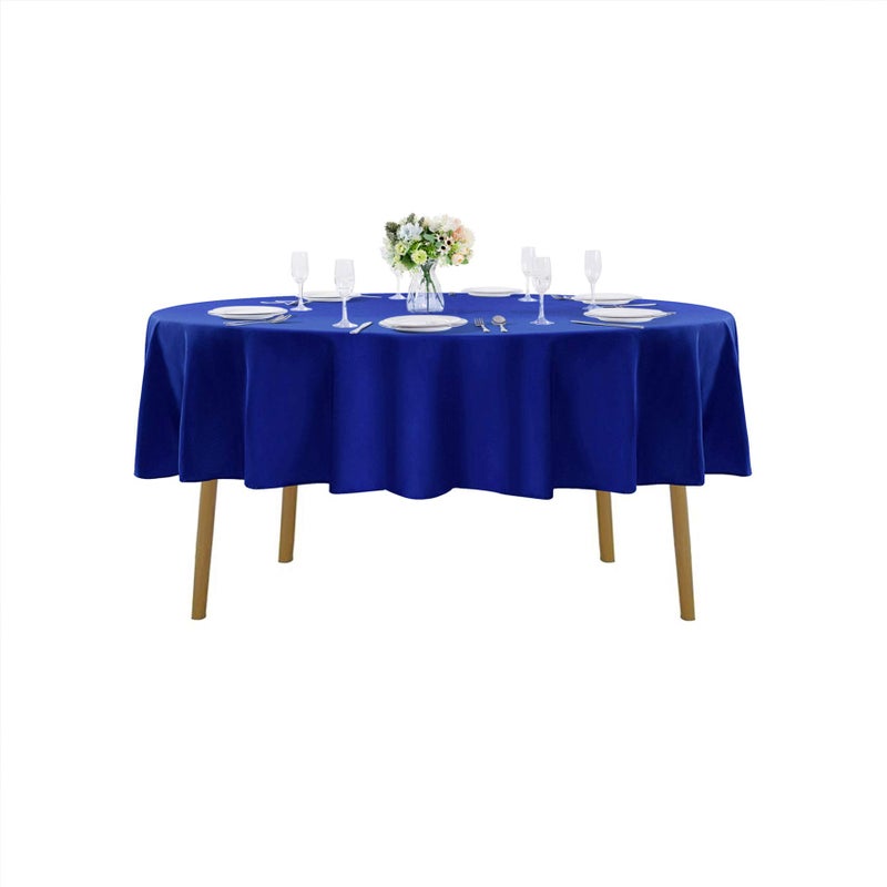 70 inch Round Tablecloth Washable Polyester Table Cloth Decorative Table Cover for Wedding Party Dining Banquet70 inchRoya Blue