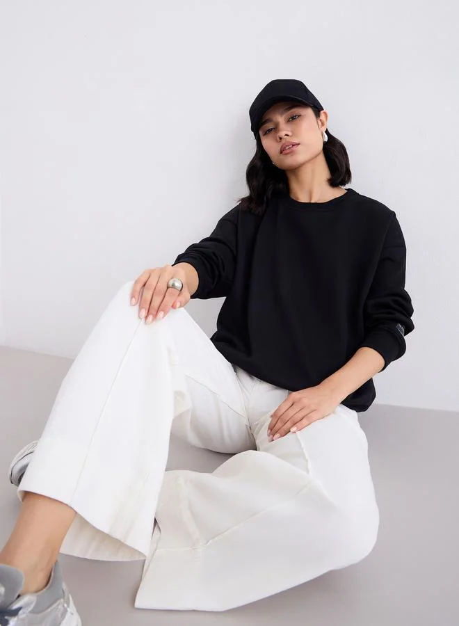 Styli Styli Women Pintuck Detail Wide Leg Jeans