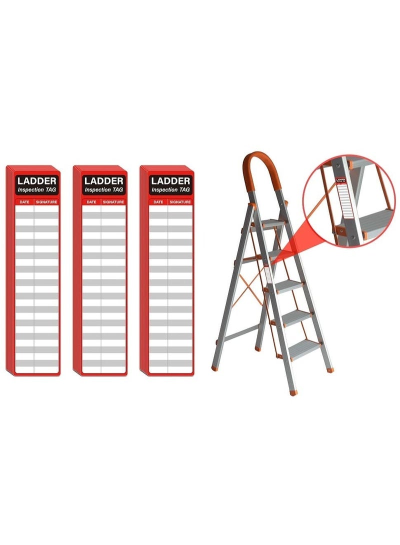 Ladder Inspection Tags, Self-Adhesive Safety Stickers, 8.5x2 Inch, Red/Black, 120 Count - Image 5