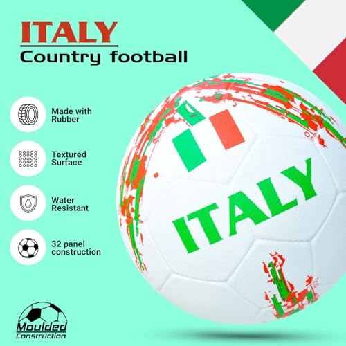 Synco Football Italy | Rubber Moulded | Training Country Ball for Beginners | Suitable for Indoors/Outdoors - Image 3