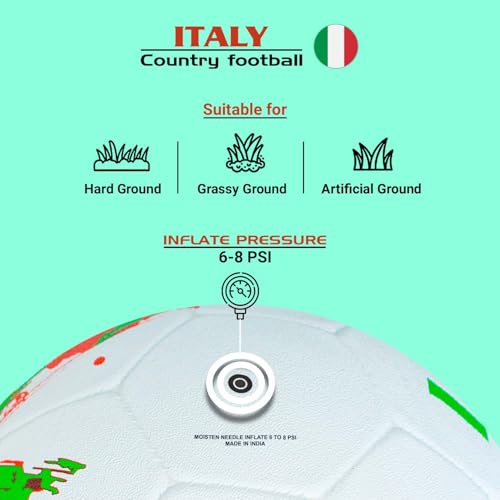 Synco Football Italy | Rubber Moulded | Training Country Ball for Beginners | Suitable for Indoors/Outdoors - Image 5