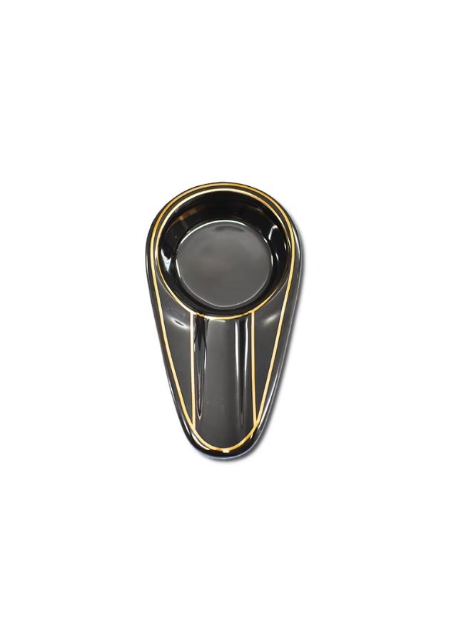 GUEVARA Luxury Portable Ceramic Cigar Ashtray – Small Single Cigar Rest Oval Design, Compact Travel Ash Tray - Image 5