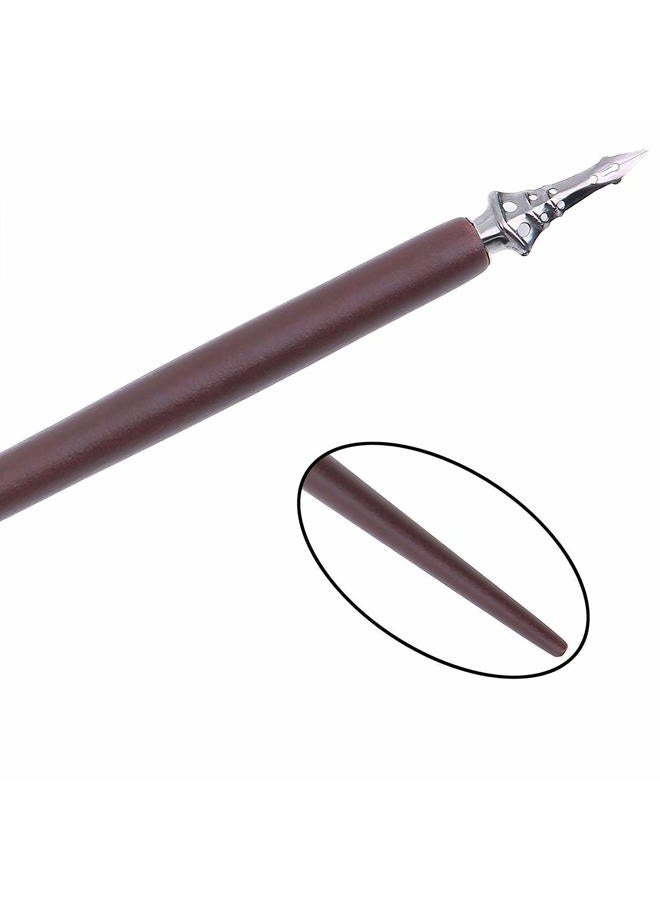 OPENDGO Calligraphy Pens Set -Wooden Dip Pen Handcrafted Calligraphy Set with 11 Nibs & Black Ink - Image 4