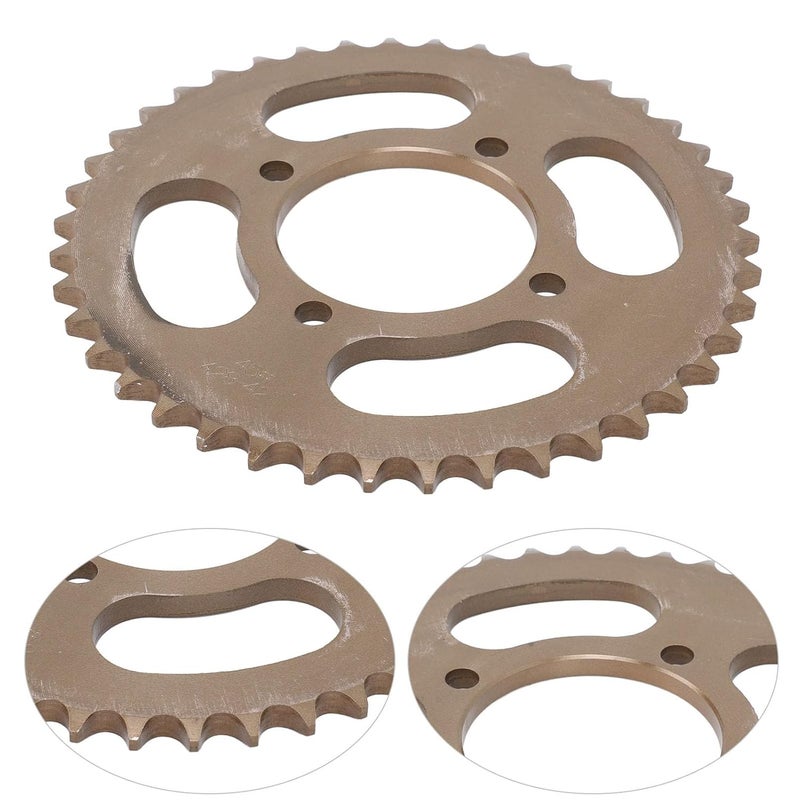 428 Rear Sprocket 42 Tooth Steel Bronze High Toughness Chain Sprocket for Off Road Motorcycle and Bike, Replacement Rear Drive Sprocket with Durable Wear Resistance - Image 3
