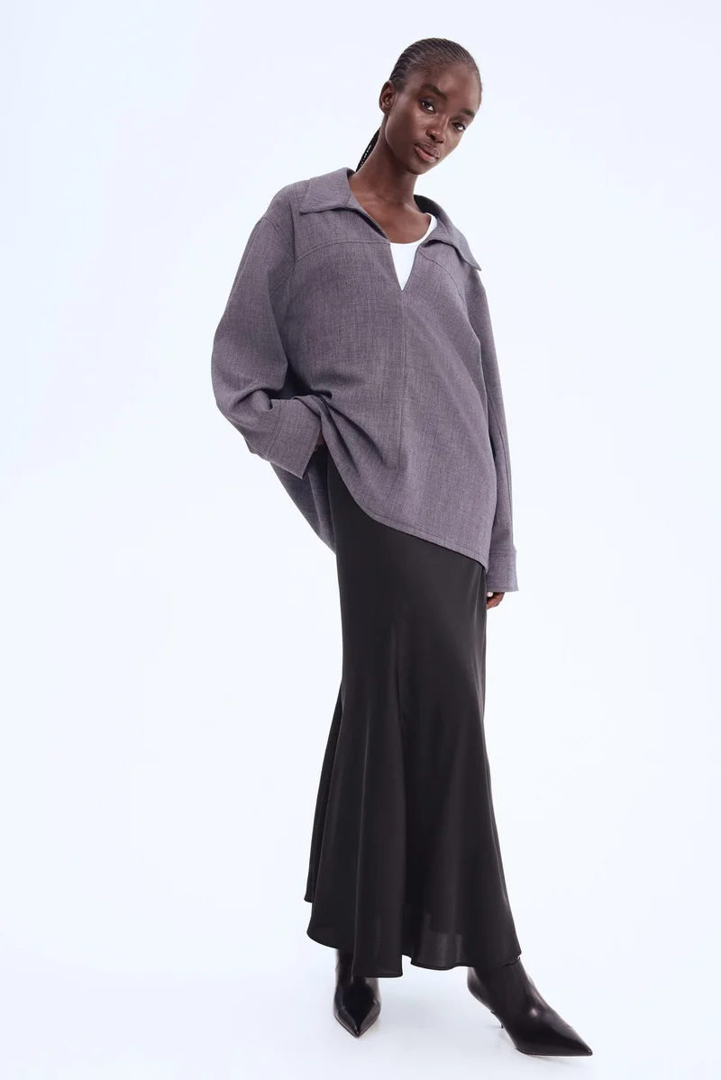 H&M Satin maxi skirt