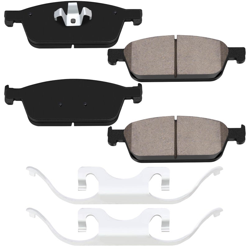HYFTJYZ Ceramic Front Brake Pads Compatible with Ford Escape and Ford Transit ConnectAutomotive Replacement Brake Pads Front Set for CarReliable Stopping PowerNo squeakingEasy to Replace HZ1668