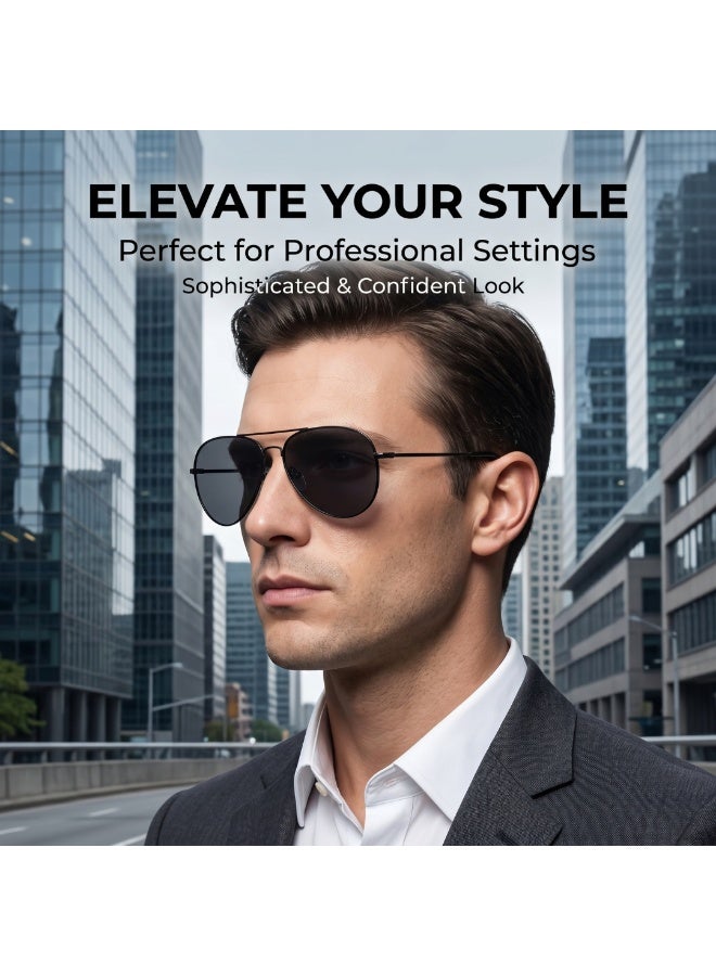 Unisex Vintage Metal Frame Polarized Sunglasses, Anti Glare Lenses Ideal for Driving Beach Travel Outdoor Vacation Eyewear, Comes With Premium Gift Box - Image 2
