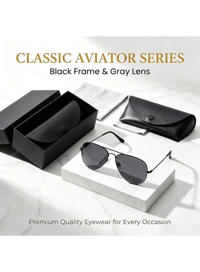 Unisex Vintage Metal Frame Polarized Sunglasses, Anti Glare Lenses Ideal for Driving Beach Travel Outdoor Vacation Eyewear, Comes With Premium Gift Box - Image 1