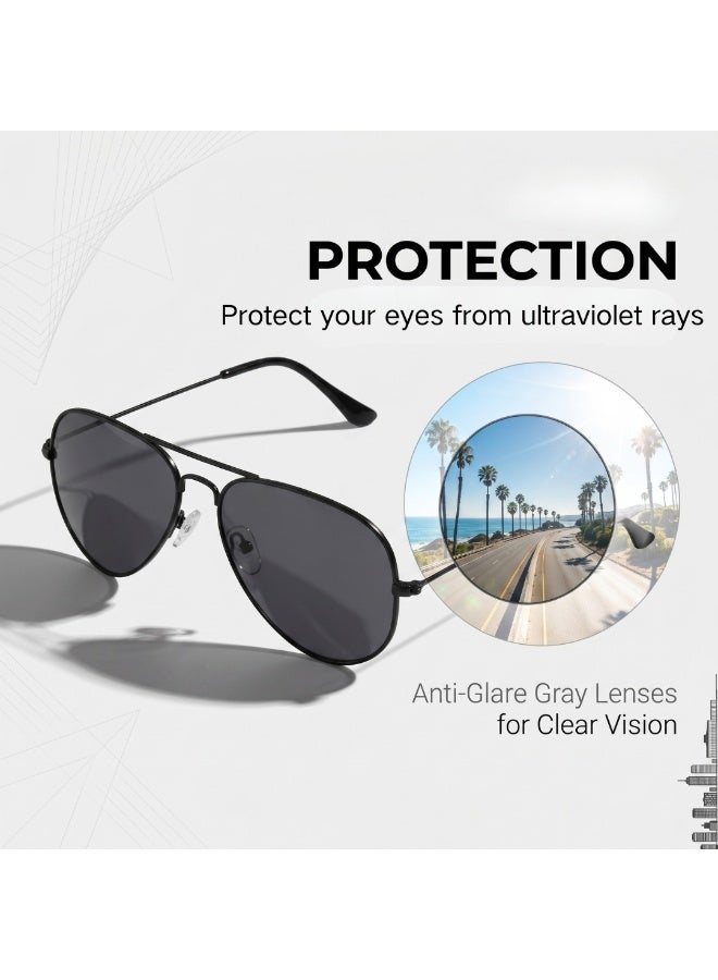 Unisex Vintage Metal Frame Polarized Sunglasses, Anti Glare Lenses Ideal for Driving Beach Travel Outdoor Vacation Eyewear, Comes With Premium Gift Box - Image 4