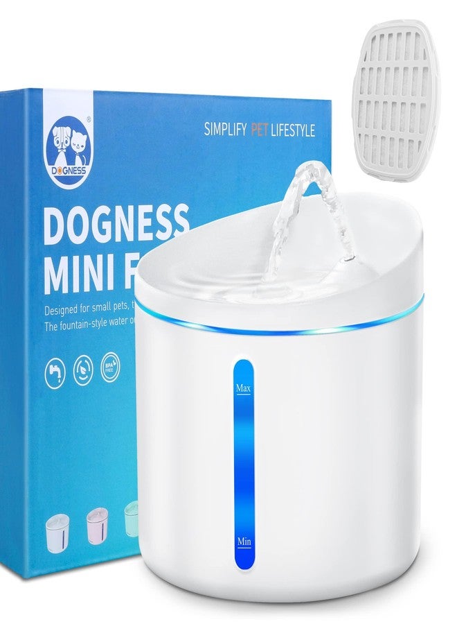 DOGNESS Pet Water Fountain for Cat & Small Dog 34oz/1L (D03-White) - Image 1