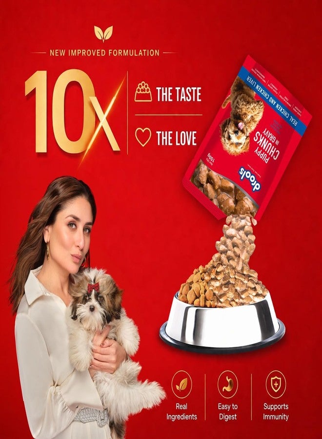 Drools Adult Wet Dog Food 24 Packs (150g X 24) | Real Chicken and Chicken Liver Chunks in Gravy | Support Immunity | Oral Health | Training and Behaviour - Image 5