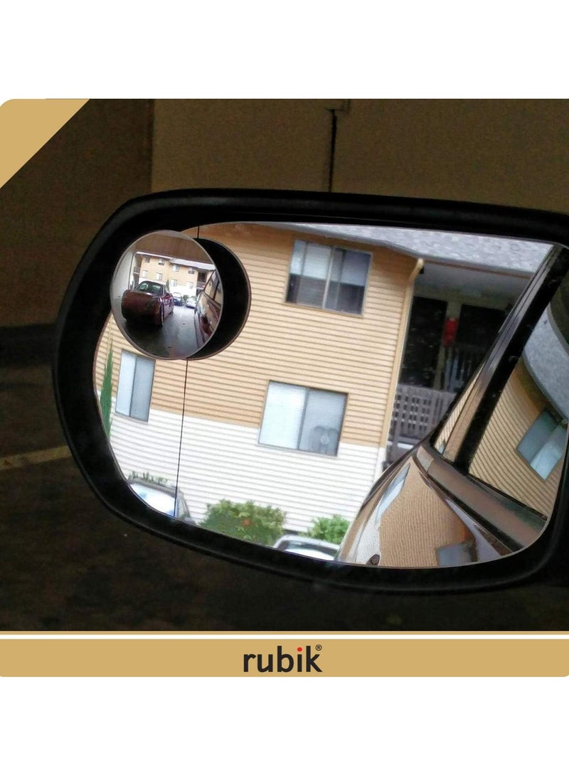 Rubik New Driver Car Sign Vinyl Sticker with Blind Spot Mirror, New Lady Driver Sticker Reflective Removable for Beginner New Car SUV Van Drivers (Large 15x15cm) Arabic Lady Version - Image 4