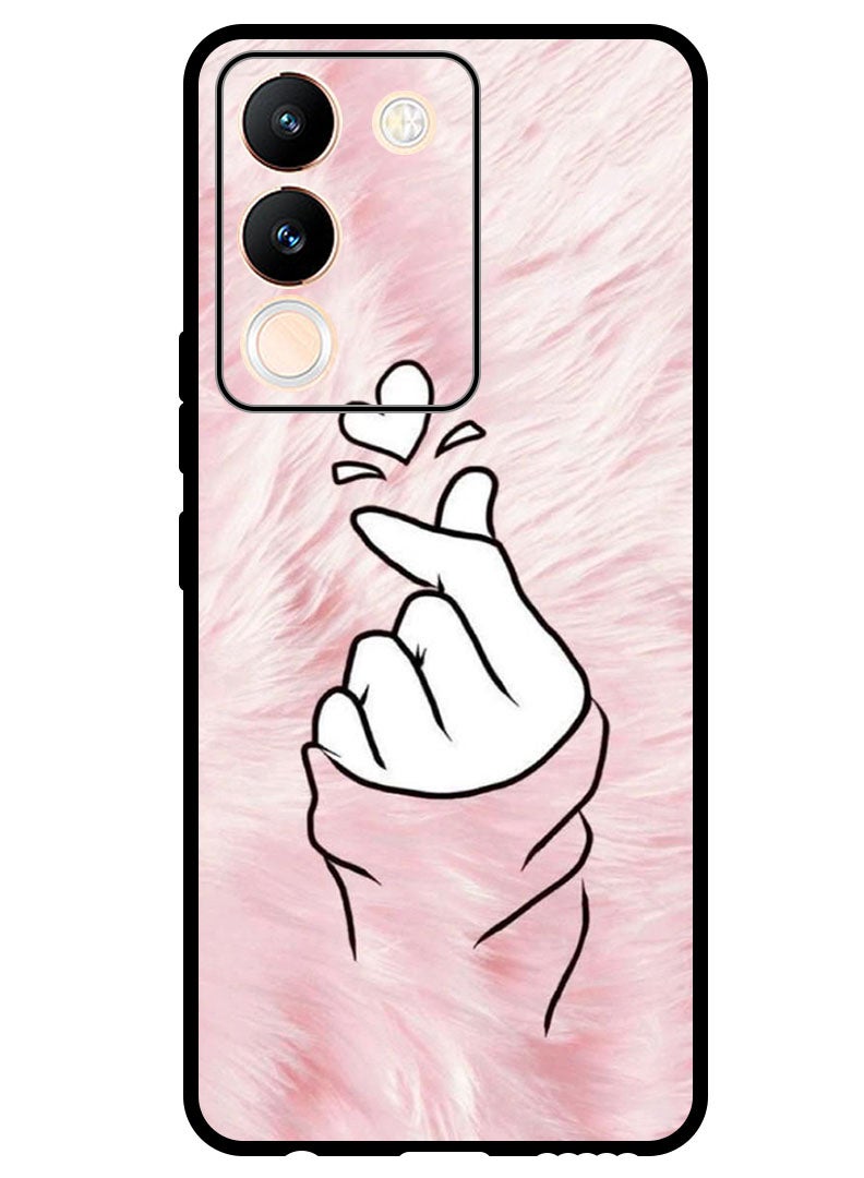 Theodor Protective Case Anti Scratch Shock Proof Bumper Cover For Vivo Y200 Snap Love Pink - Image 1