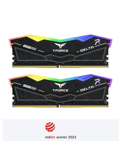 TeamGroup T-Force Delta RGB DDR5 64GB (2x32GB) 6000MHz CL38 1.25V Desktop Memory Kit – Intel XMP 3.0 & AMD EXPO Ready, Ultra-Wide 120° RGB Lighting, Black Heatsink, DIMM, Low-Profile 46.1mm | FF3D564G6000HC38GDDC01  - Image 1