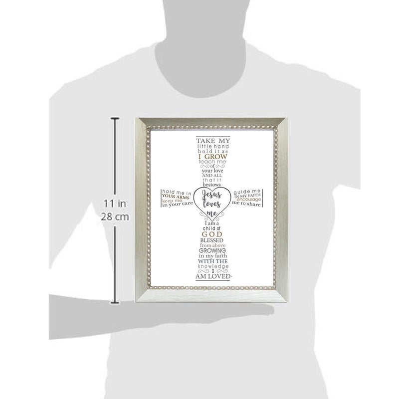 The Grandparent Gift Co. Jesus Loves Me Frame for Baby's Baptism, Dedication or Christening - Made in USA Frame - Gift for Granddaughter/Grandson/Godson/Goddaughter on Christening, Baptism, Dedication - Image 3